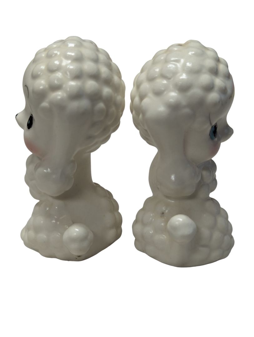 Vintage Kitsch Poodle Salt & Pepper Shakers (Japan, 1950s)