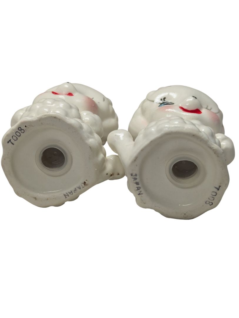 Vintage Kitsch Poodle Salt & Pepper Shakers (Japan, 1950s)