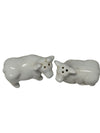 Vintage White Ceramic Cow Salt & Pepper Shakers