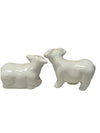Vintage White Ceramic Cow Salt & Pepper Shakers