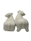 Vintage White Ceramic Cow Salt & Pepper Shakers