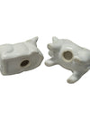 Vintage White Ceramic Cow Salt & Pepper Shakers