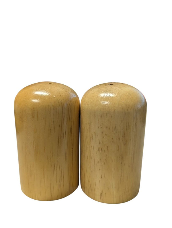 Mid-Century Modern Natural Wood Salt & Pepper Shakers