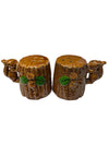 Vintage Ceramic Squirrel Tree Trunk Salt & Pepper Shakers