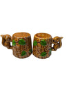 Vintage Ceramic Squirrel Tree Trunk Salt & Pepper Shakers