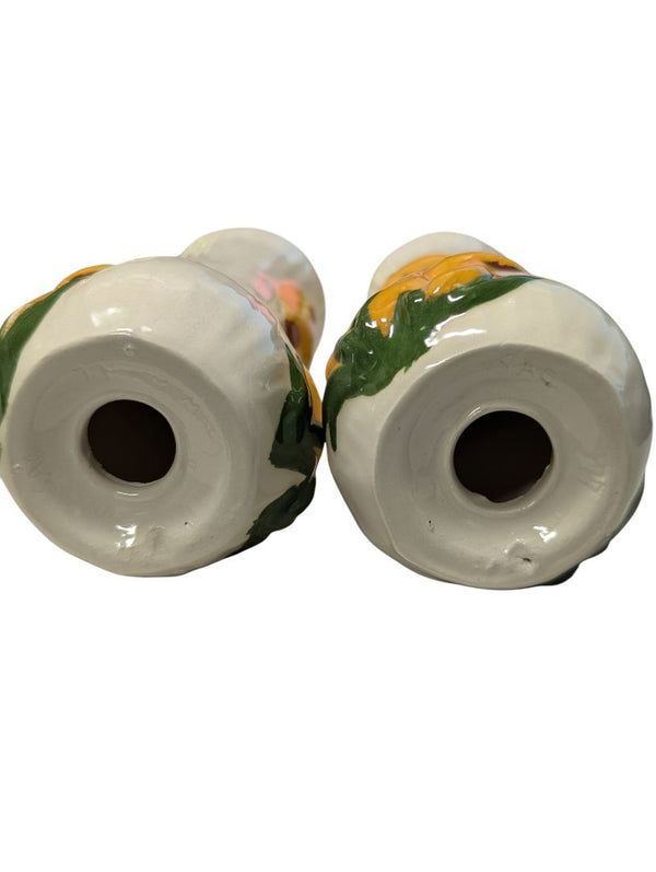 Vintage Hand-Painted Mushroom Salt & Pepper Shakers