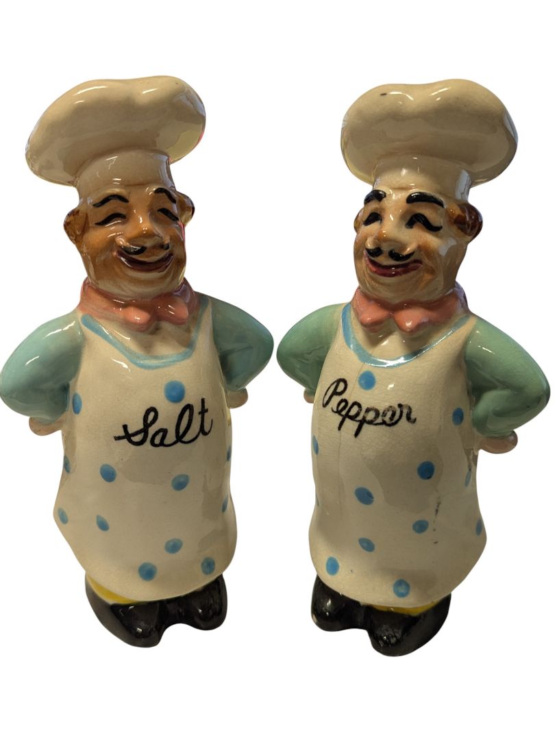 Vintage Chef Salt & Pepper Shakers
