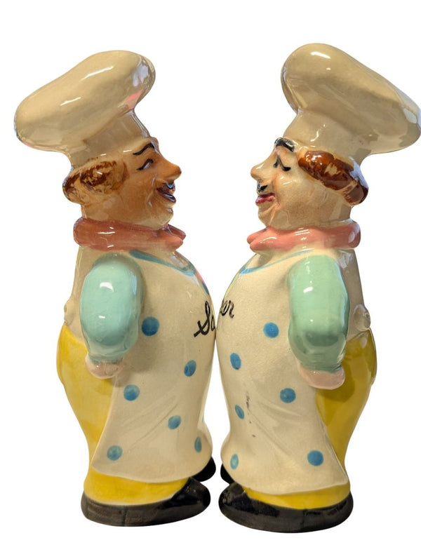 Vintage Chef Salt & Pepper Shakers
