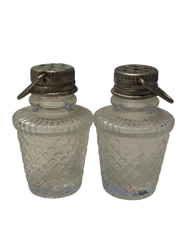 Vintage Pressed Glass Salt & Pepper Shakers