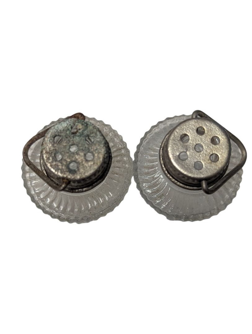 Vintage Pressed Glass Salt & Pepper Shakers