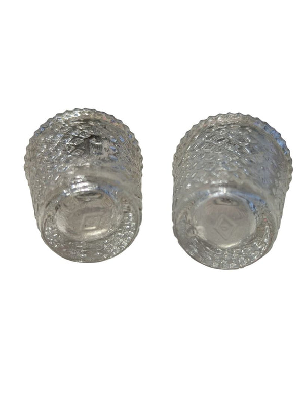 Vintage Pressed Glass Salt & Pepper Shakers