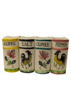 Vintage Rooster Spice Shaker Set