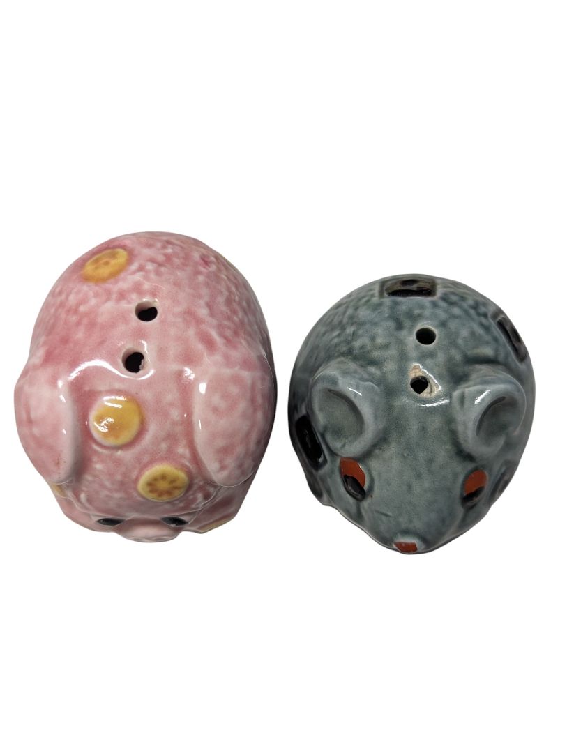 Vintage Pig & Mouse Salt & Pepper Shakers