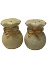 Vintage Yellow Ceramic “Tied Bag” Salt & Pepper Shakers