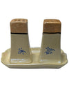 Occupied Japan “Pico” Floral Salt & Pepper Set with Tray