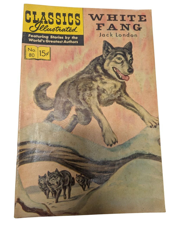 Classics Illustrated No. 80 — White Fang (Gilberton, mid-20th century)