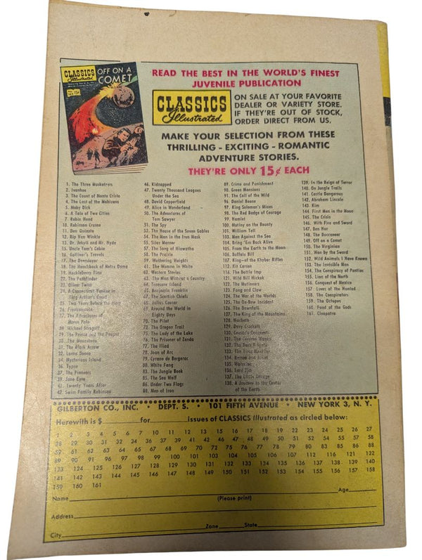 Classics Illustrated No. 134 — Romeo and Juliet (William Shakespeare, Gilberton, circa 1955)