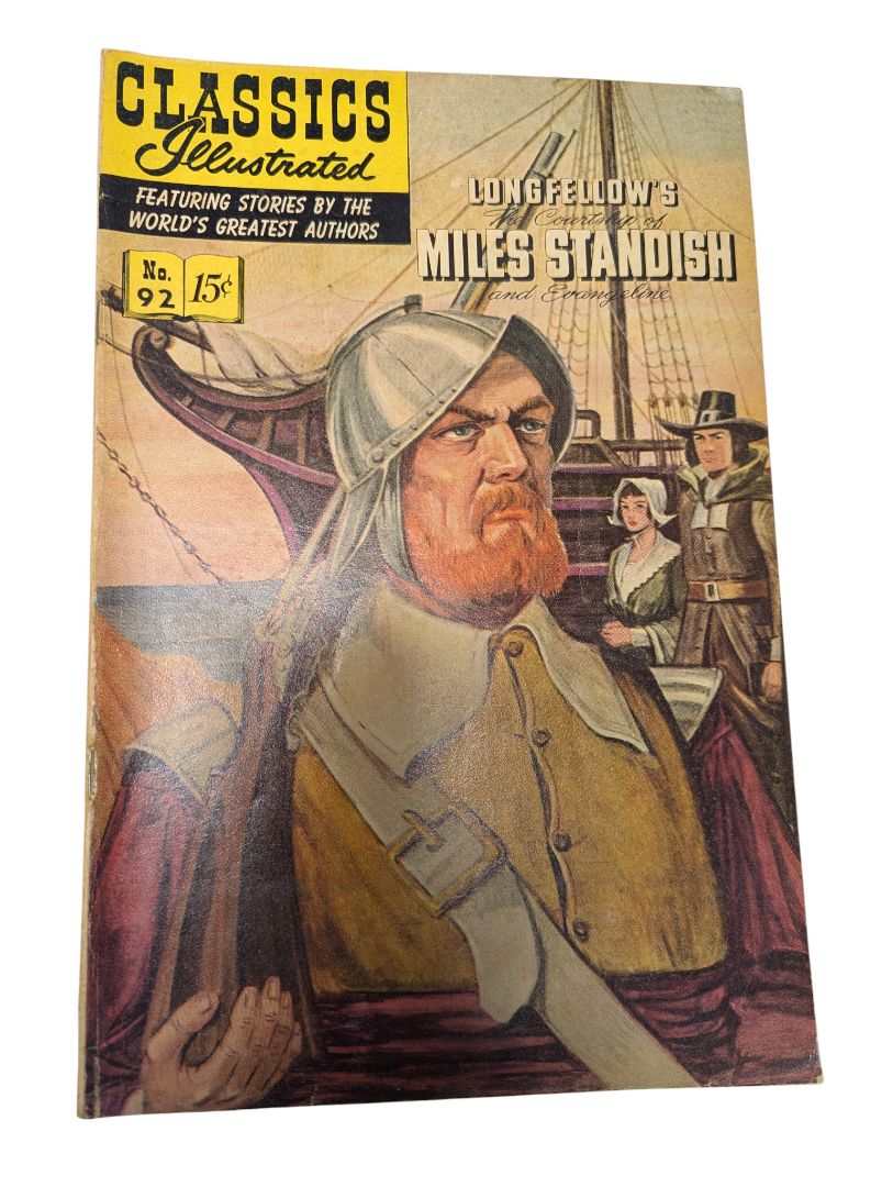 Classics Illustrated No. 92 — The Courtship of Miles Standish (Gilberton, Feb 1952)