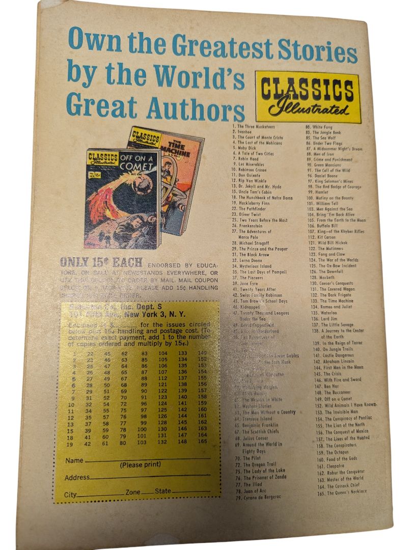 Classics Illustrated No. 92 — The Courtship of Miles Standish (Gilberton, Feb 1952)