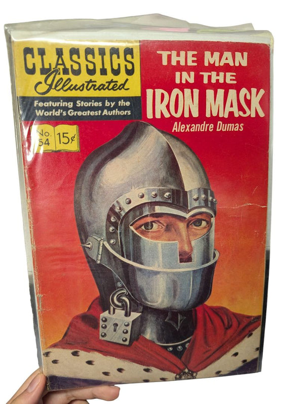 Classics Illustrated No. 54 — The Man in the Iron Mask (Alexandre Dumas, Gilberton, 1949)