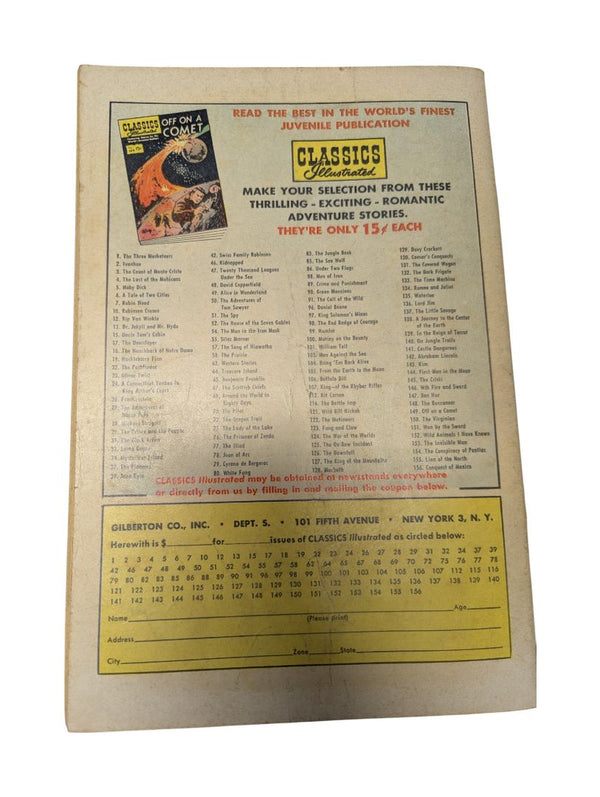 Classics Illustrated No. 105 — From the Earth to the Moon (Jules Verne, Gilberton, 1953)