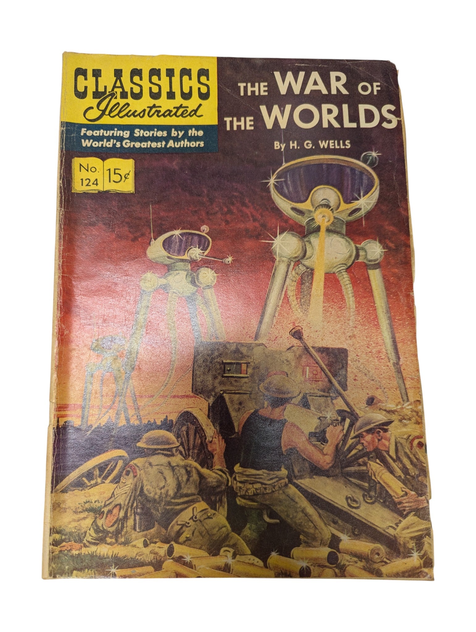 Classics Illustrated No. 124 — The War of the Worlds (H.G. Wells, Gilberton, 1955)