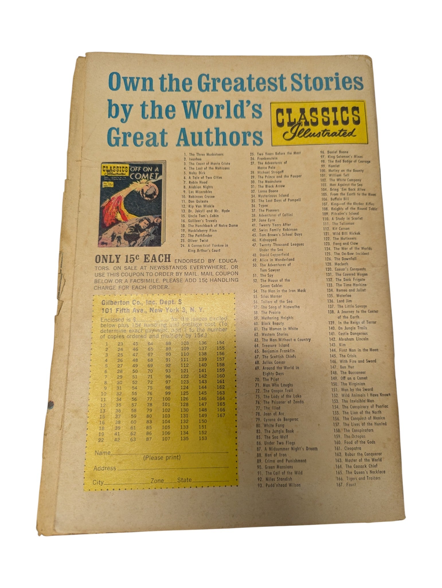 Classics Illustrated No. 124 — The War of the Worlds (H.G. Wells, Gilberton, 1955)