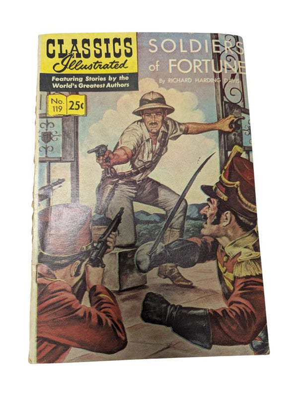Classics Illustrated No. 119 — Soldiers of Fortune (Richard Harding Davis, Gilberton, 1954)