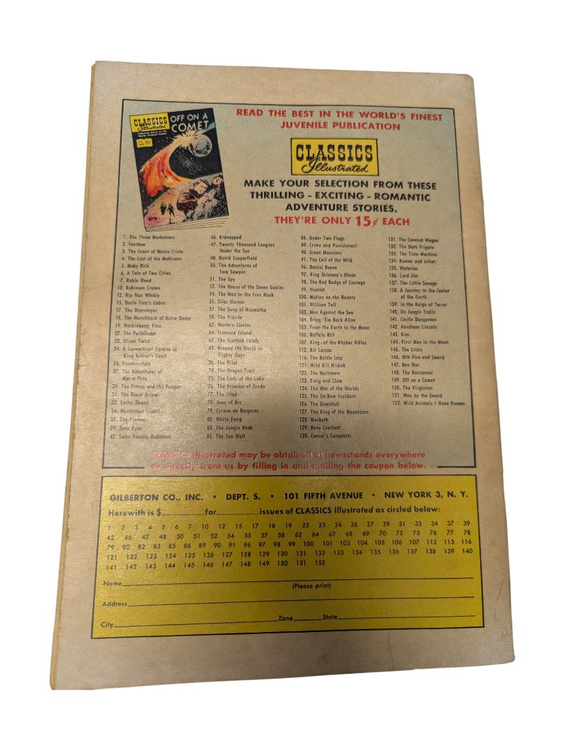 Classics Illustrated No. 130 — Caesar’s Conquests (Julius Caesar, Gilberton, 1956)