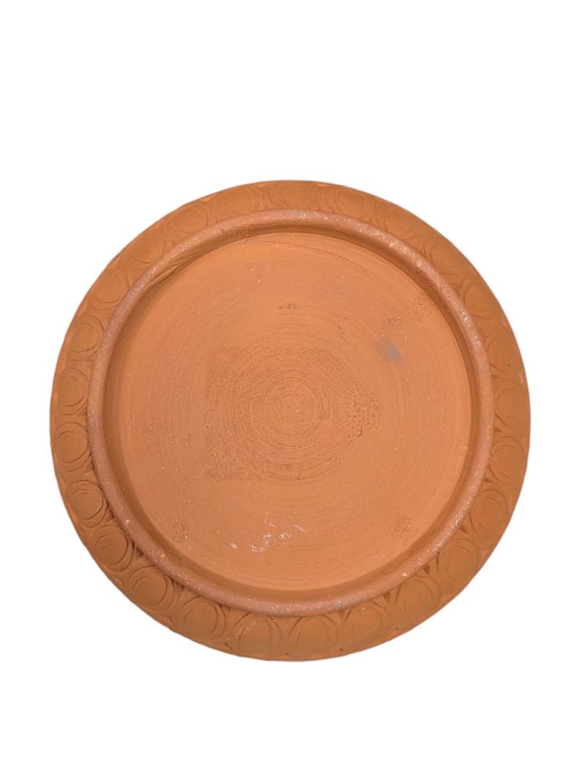 Terracotta Clay Pot with Lid – Blue Glazed Interior