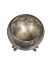 Antique Silver-Plated Salt Cellar on Ornate Feet