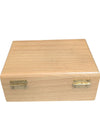 Small Natural Wood Keepsake Box with Brass Hardware