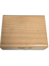 Small Natural Wood Keepsake Box with Brass Hardware