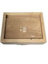 Small Natural Wood Keepsake Box with Brass Hardware