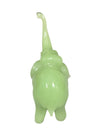 Green Glass Elephant Figurine