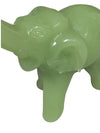 Green Glass Elephant Figurine