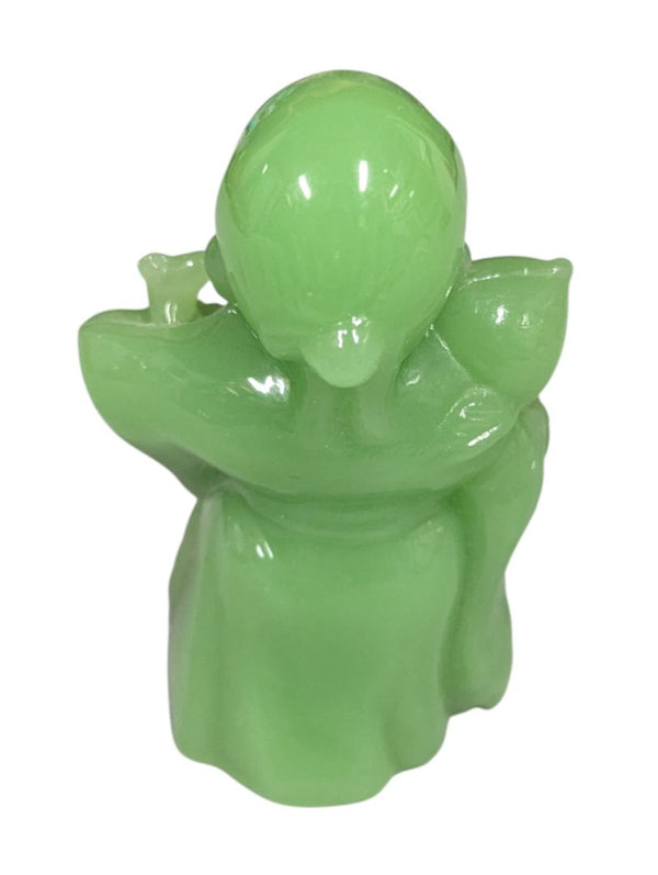 Green Glass Shou Xing Figurine – God of Longevity