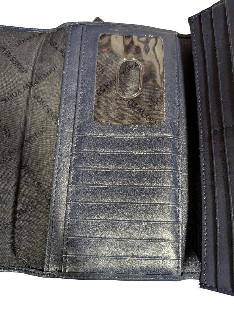 Jones New York Navy Leather Wallet
