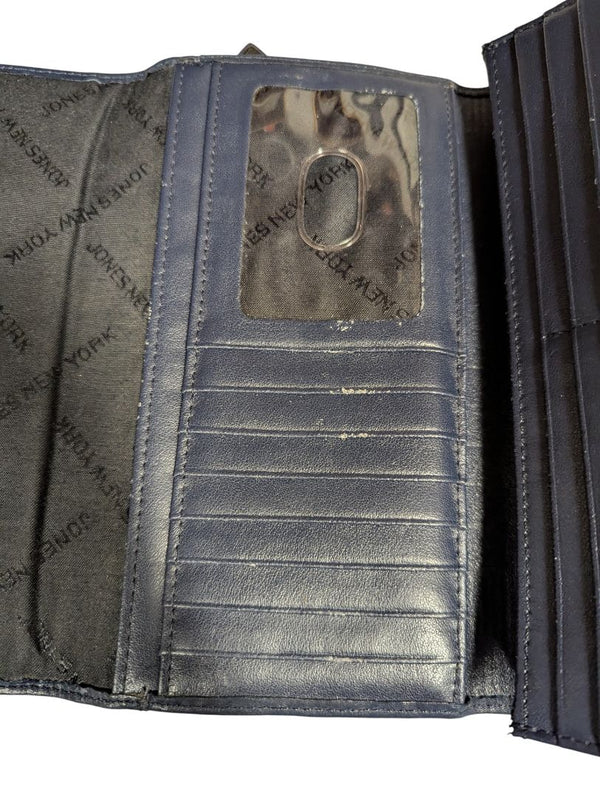 Jones New York Navy Leather Wallet