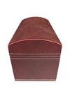 Vintage Burgundy Faux Leather Jewelry Box with Suede Interior