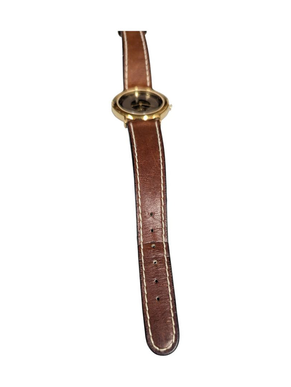 Pioneer Quartz Watch with Brown Leather Band