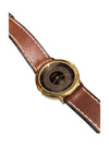 Pioneer Quartz Watch with Brown Leather Band