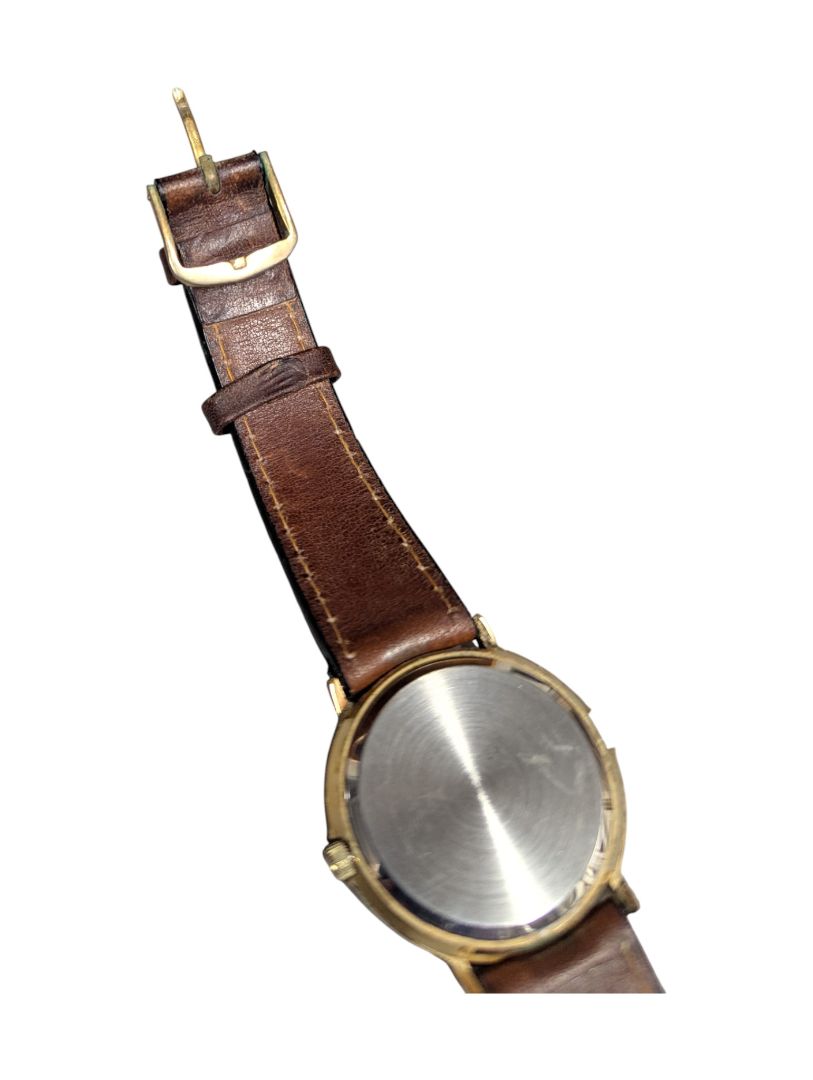 Pioneer Quartz Watch with Brown Leather Band