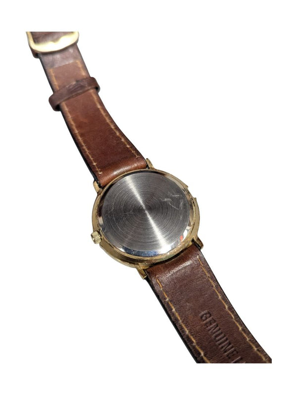 Pioneer Quartz Watch with Brown Leather Band