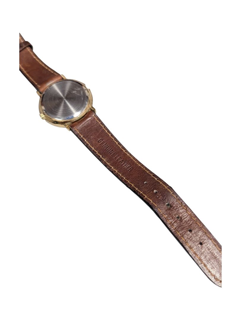 Pioneer Quartz Watch with Brown Leather Band