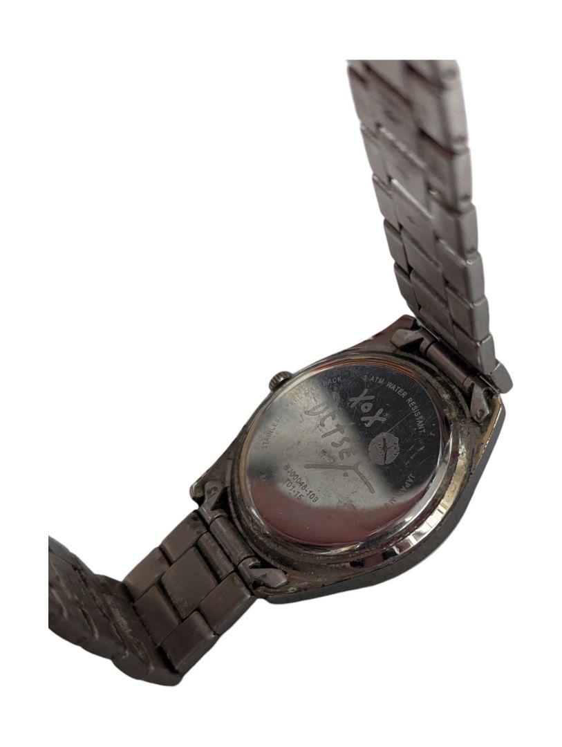 Betsey Johnson Multicolor Dial Crystal Bezel Watch