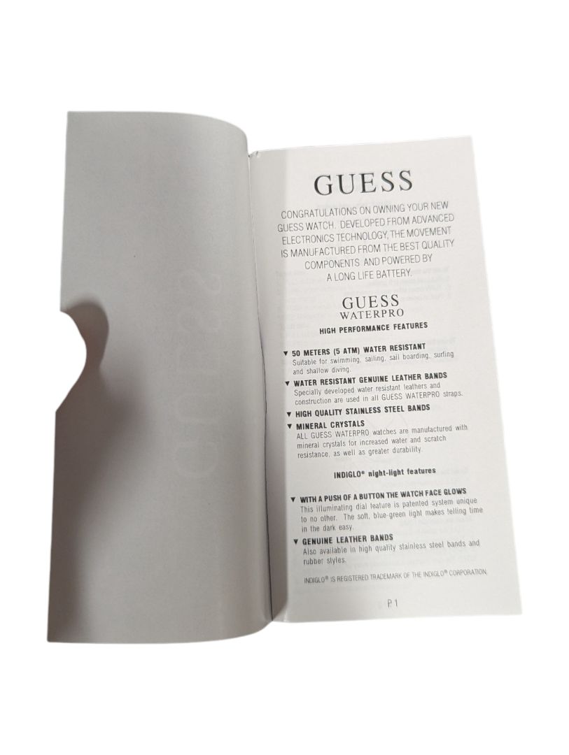 Guess Gold-Tone Logo Watch with Original Case