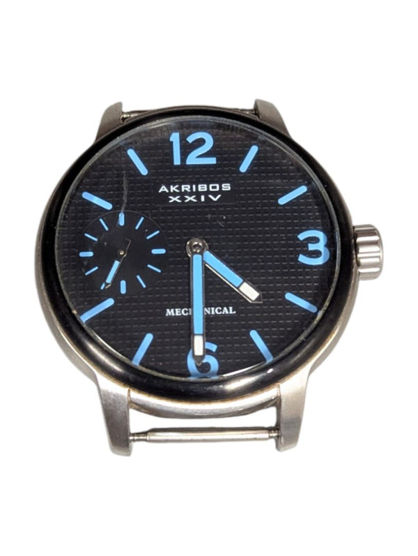 Akribos XXIV Mechanical Skeleton-Back Watch