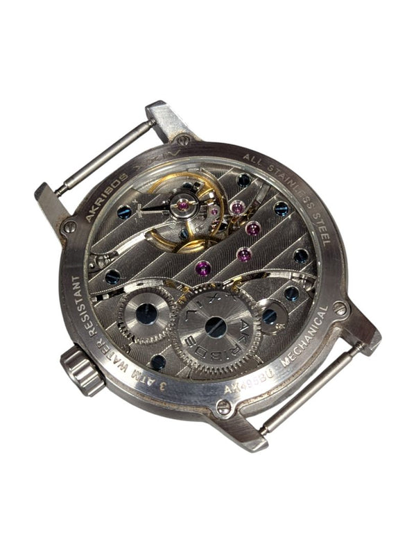 Akribos XXIV Mechanical Skeleton-Back Watch