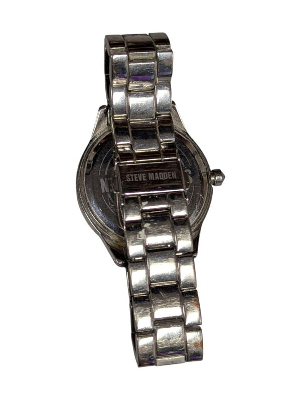 Steve Madden Purple Dial Stainless Steel Watch